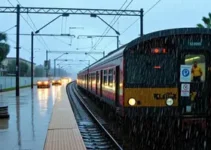 chuva afeta estação de trem em Ferraz de Vasconcelos