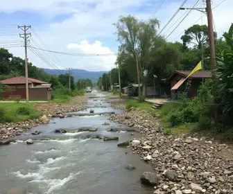 córrego em Ferraz de Vasconcelos